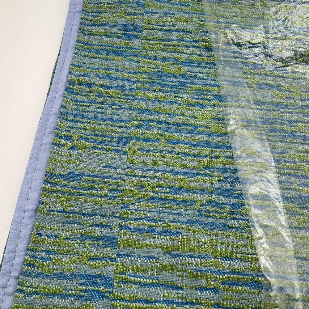 Signature Home Styles LN246RN Table Runner Blue Green Textured Stripe Modern